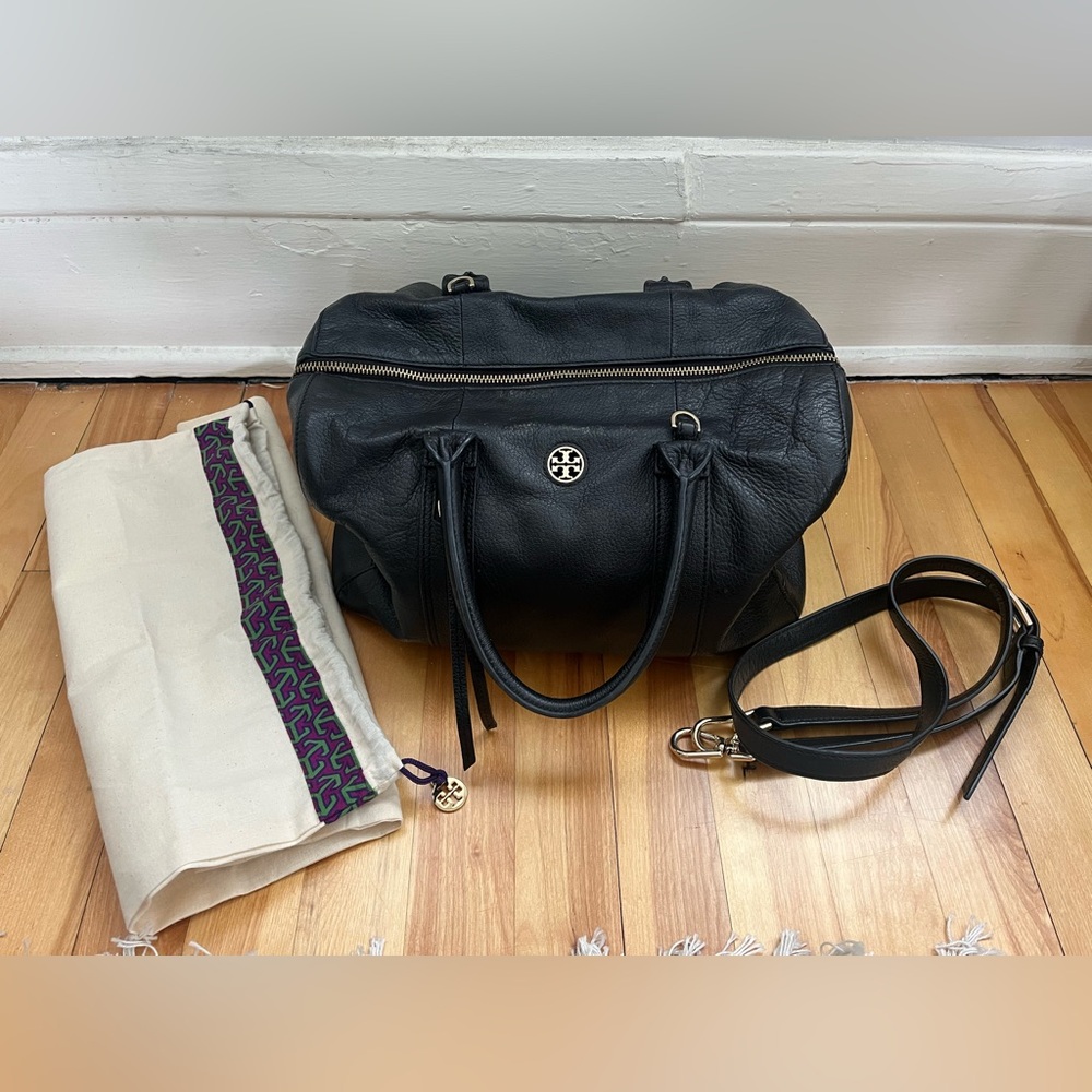 Tory Burch Black Satchel Bag Sleek Design